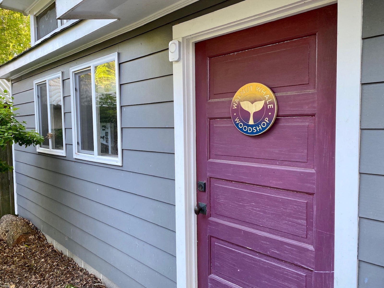 The entrance to Walnut Whale Woodshop